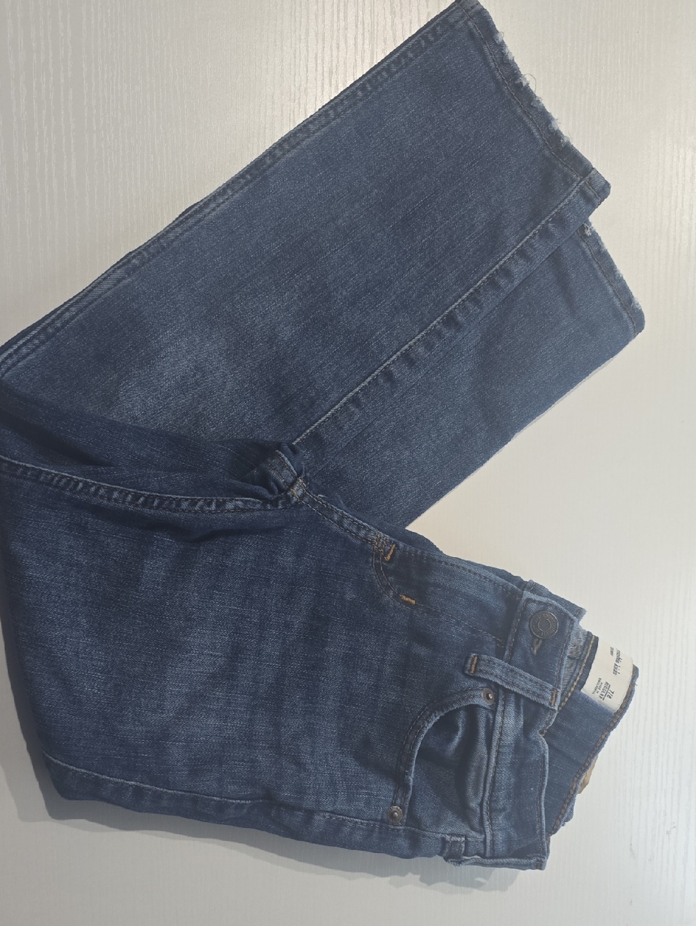 Abercrombie Kids Boys Adjustable Skinny Denim Jeans With Distressing 7/8 EUC